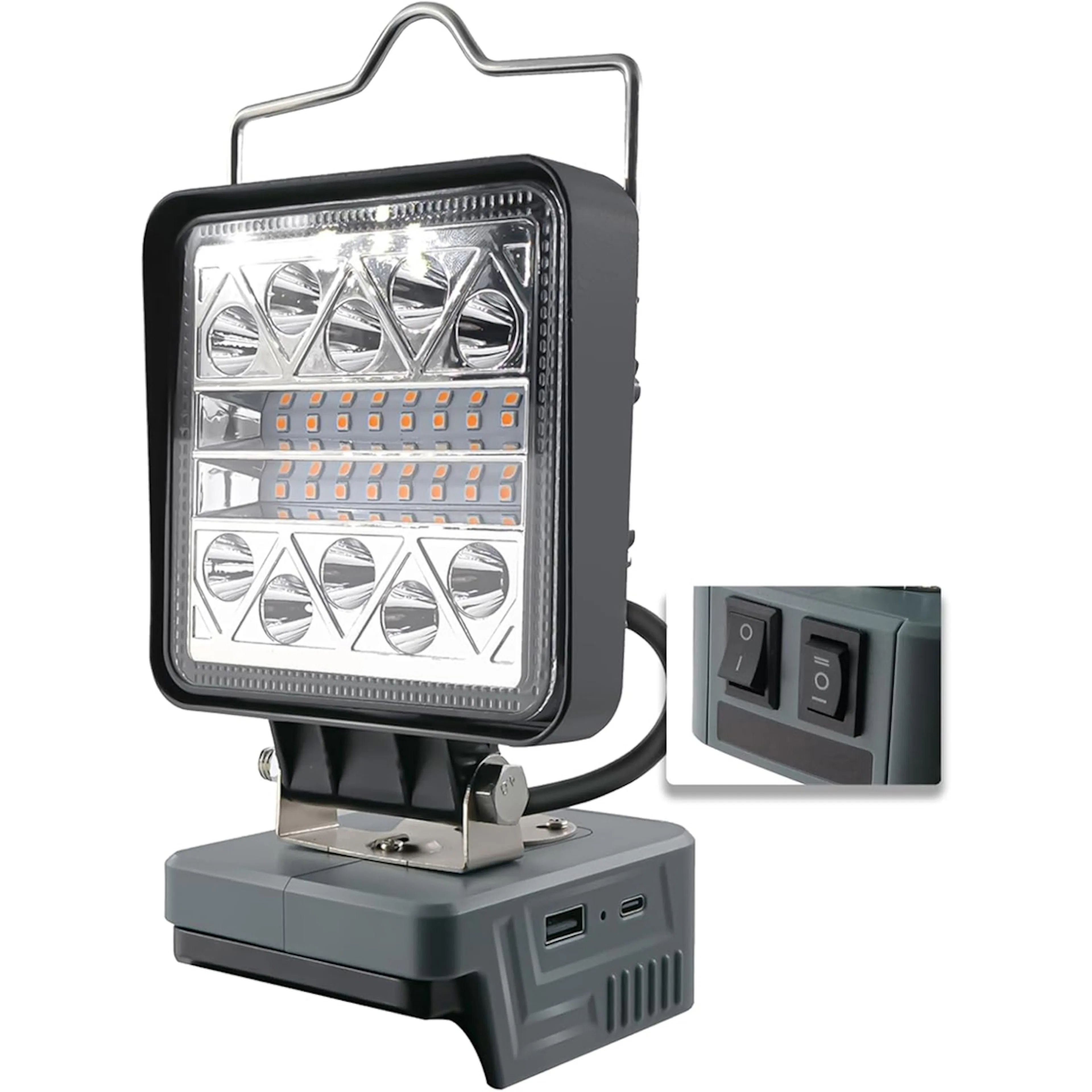 Arbetsbelysning Japcell LED 800-1800 Lumen för Milwaukee 18V Batteri