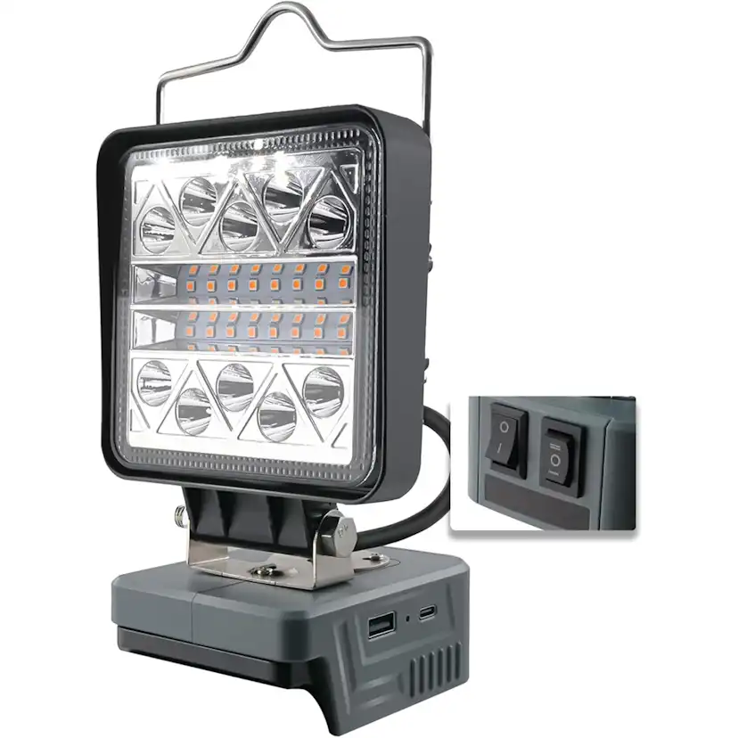 Arbetsbelysning Japcell LED 800-1800 Lumen för Milwaukee 18V Batteri