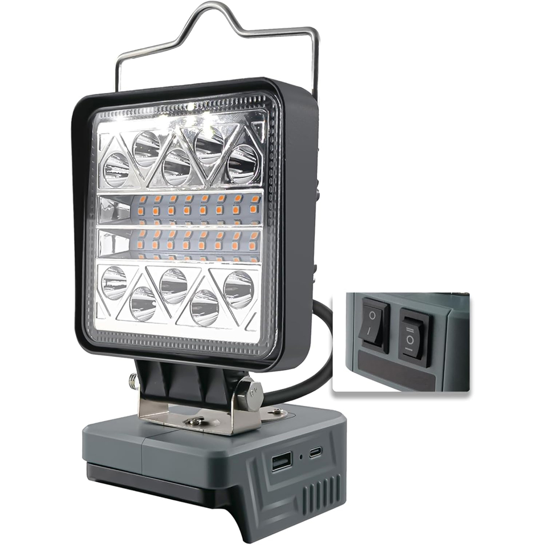 Arbetsbelysning Japcell LED 800-1800 Lumen för Milwaukee 18V Batteri