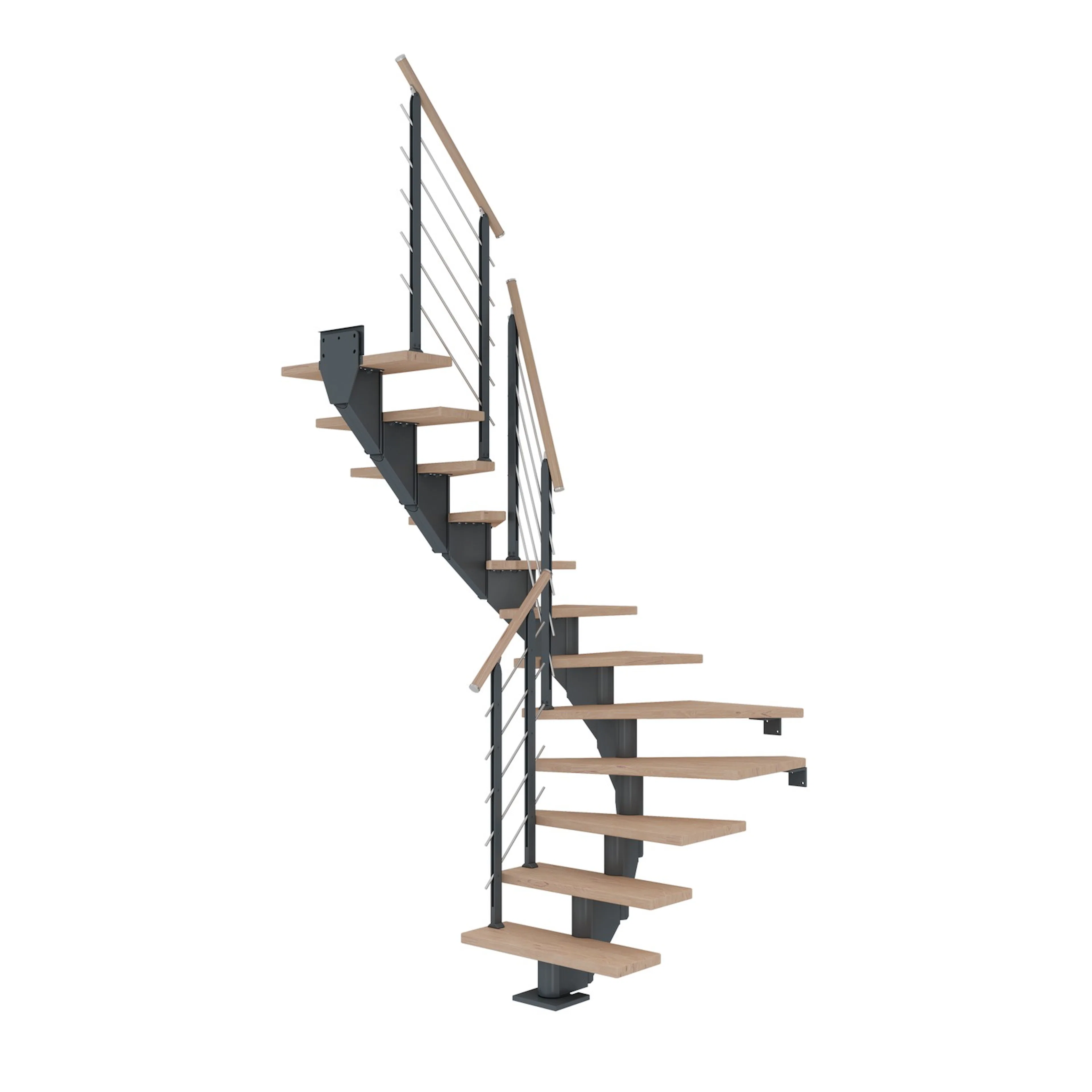 HAMBURG ek v-oljad 1/2 antracit DESIGN 13T 85W Antracit, LxB: 1950x890 mm