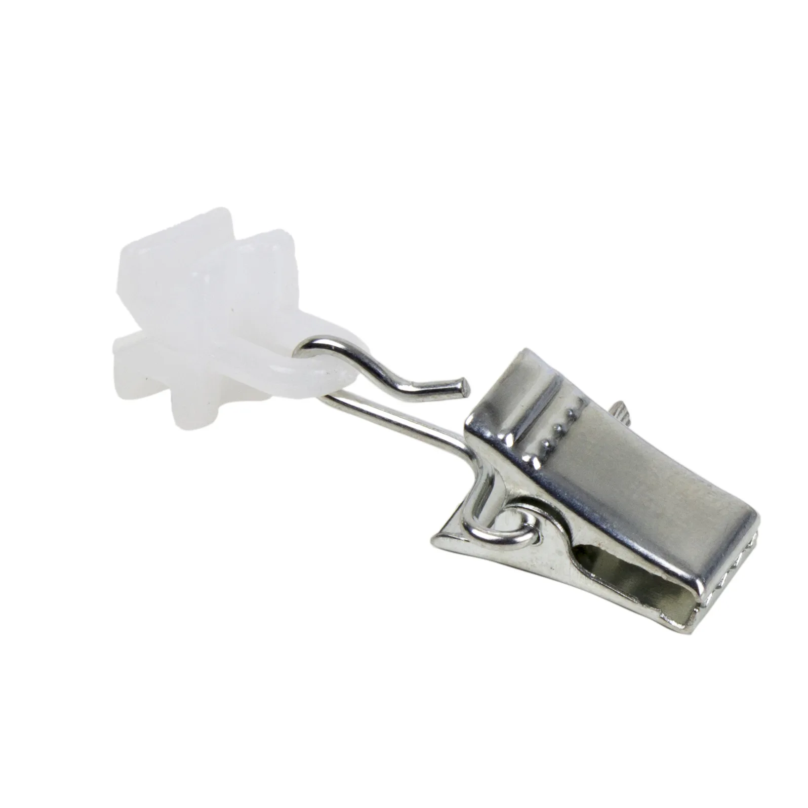 Gardintillbehör Kirsch Fyrkantigt Glid Med Klämma för U-skena Vit/Aluminium