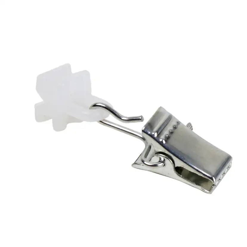 Gardintillbehör Kirsch Fyrkantigt Glid Med Klämma för U-skena Vit/Aluminium