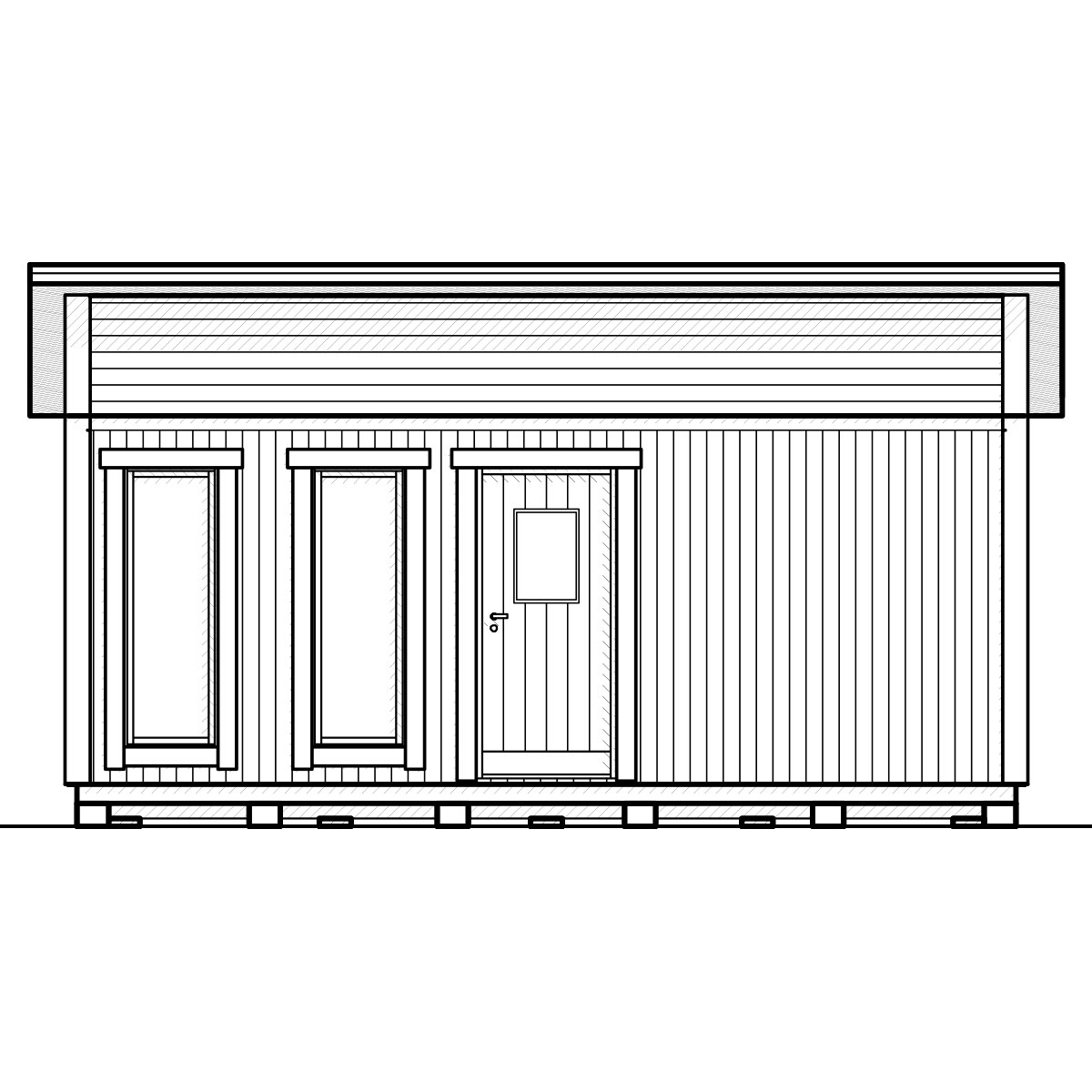Attefallshus Vibostugan Njuta Funkis 25-4 24,3 m² Trähus