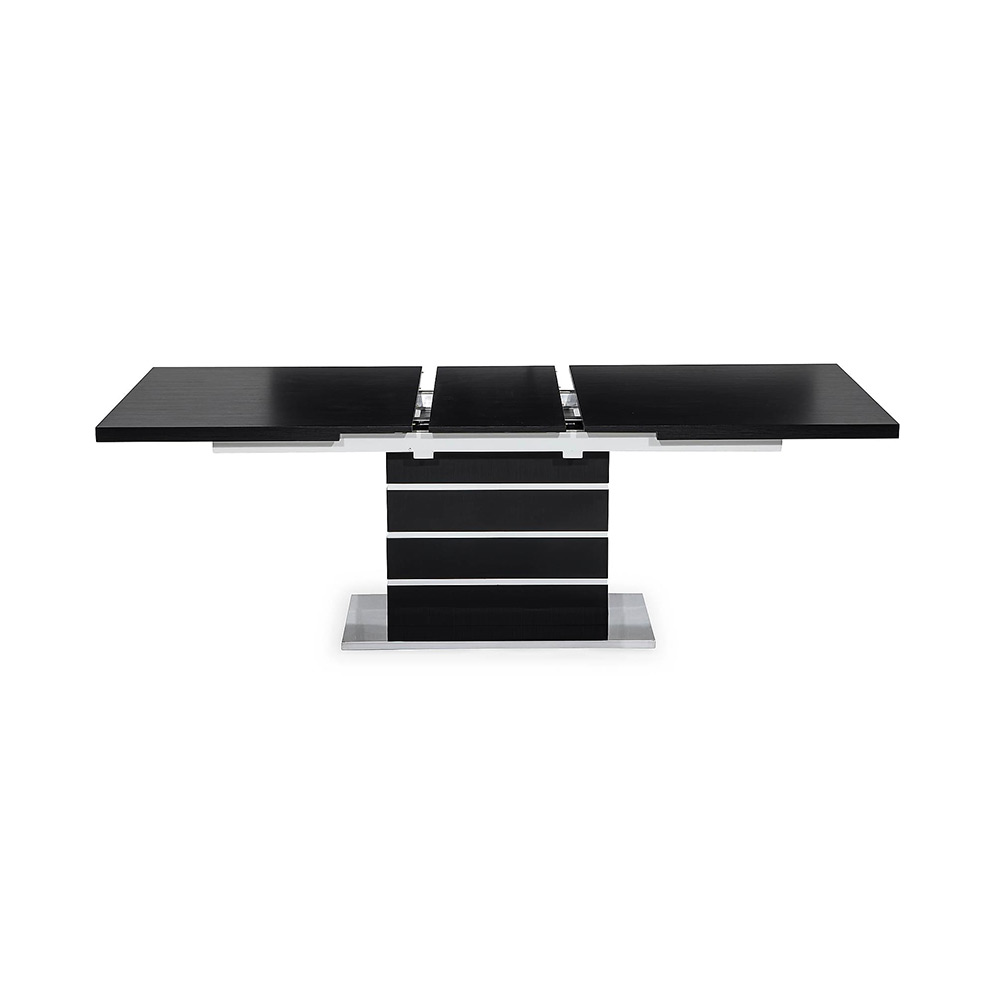 Macahan Förlängningsbart Matbord 180 cm Vit/Svart, 180 cm