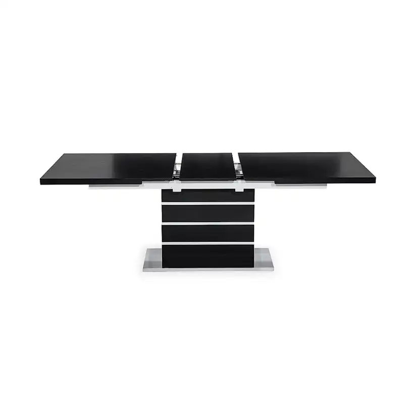 Macahan Förlängningsbart Matbord 180 cm Vit/Svart, 180 cm