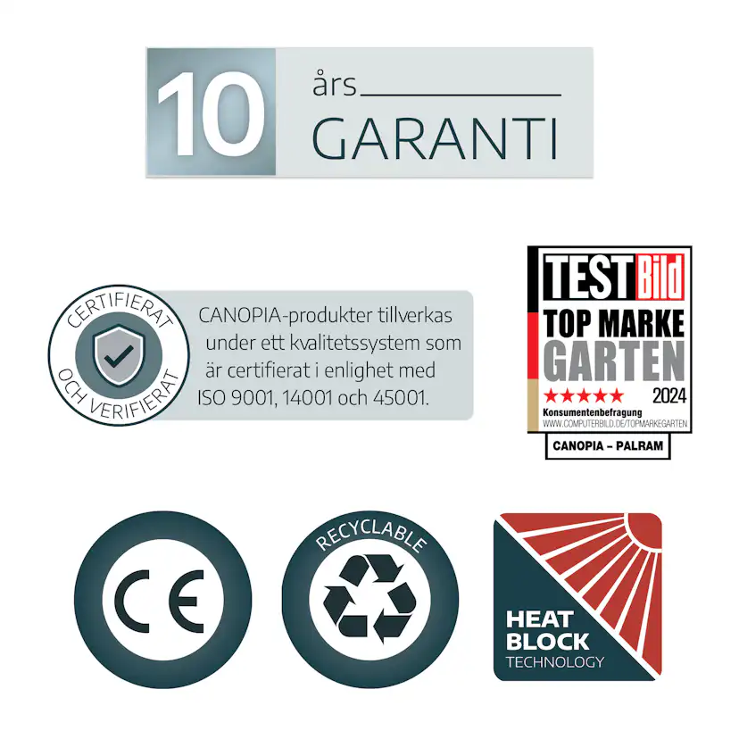 Carport Canopia by Palram Alpine I Metall För Husbil 3,6x5 m