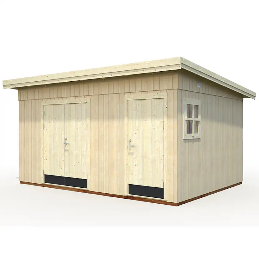 Förråd Palmako Kalle 13,5 m² Redskapsbod i Trä med Pulpettak