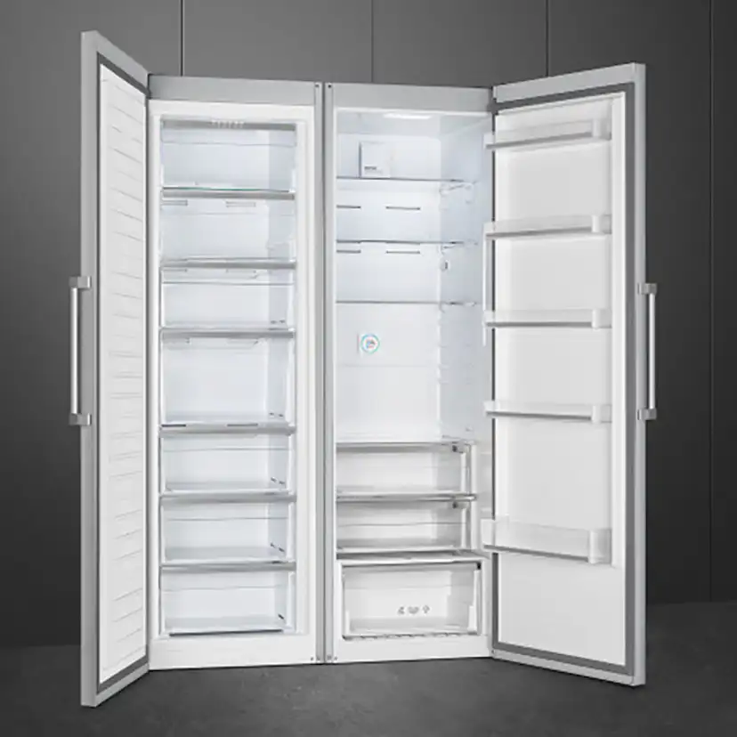 Kyl/Frys Paket Smeg FS18EV2HX + FF18EN2HX Rostfri med Automatisk Avfrostning