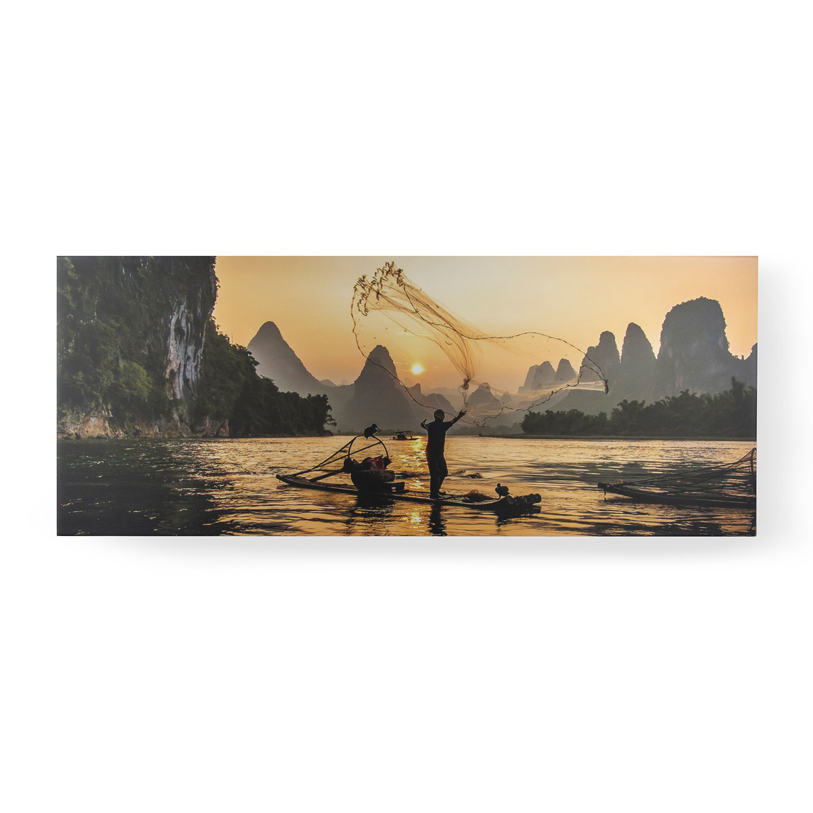 Tavla Art for the Home Asian Fisherman 40x100