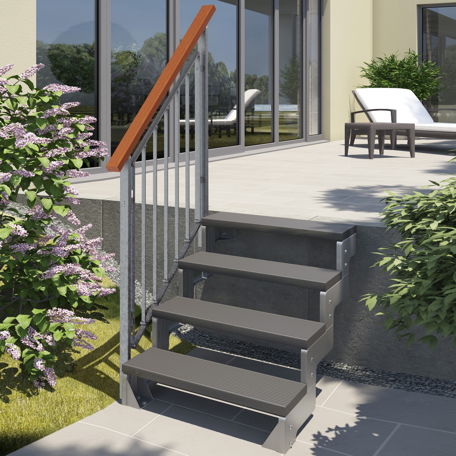 Trädgårdstrappa Dolle Gardentop Trimax med Nordic Räcke