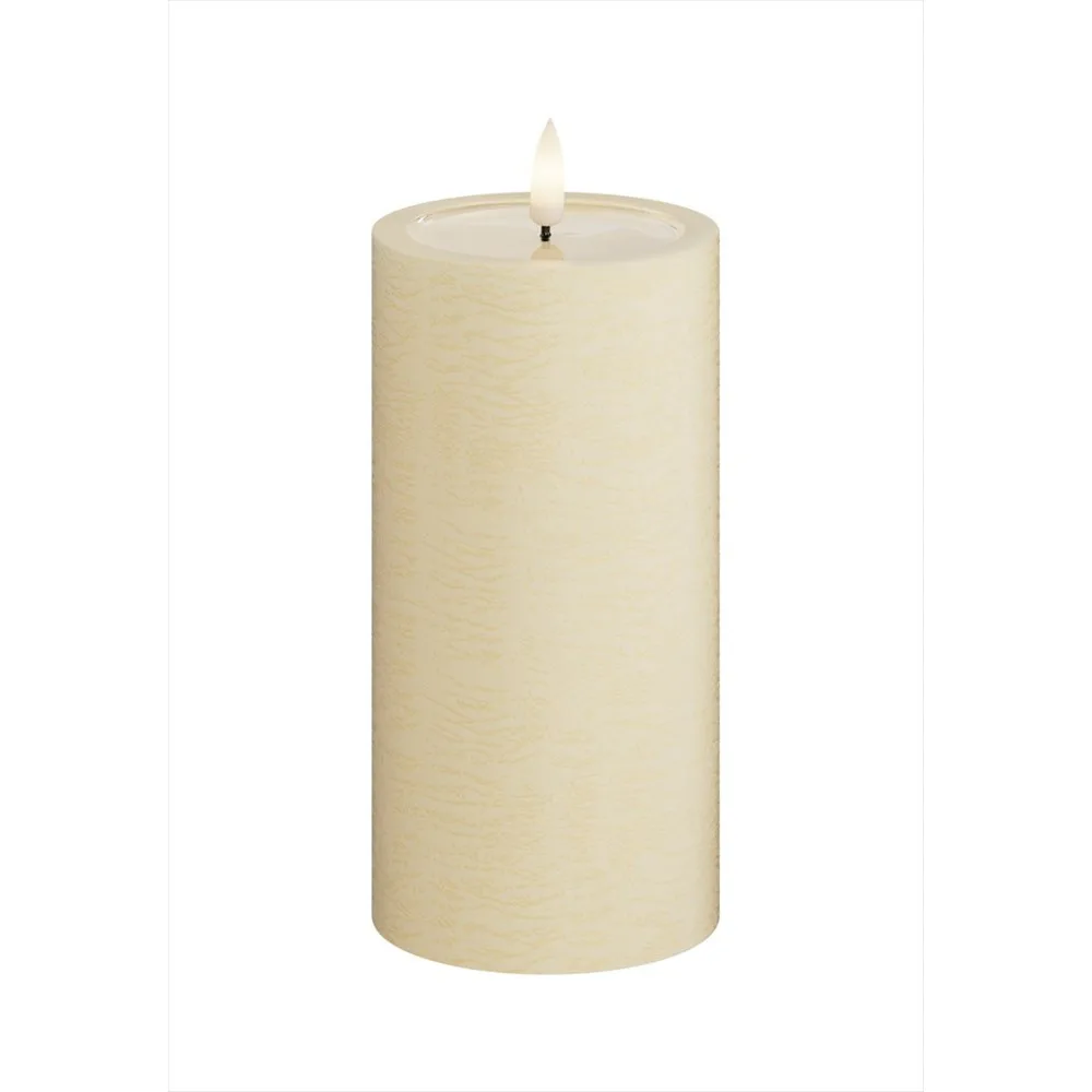LED-Blockljus UNIQUE Candles 7,5x15 cm