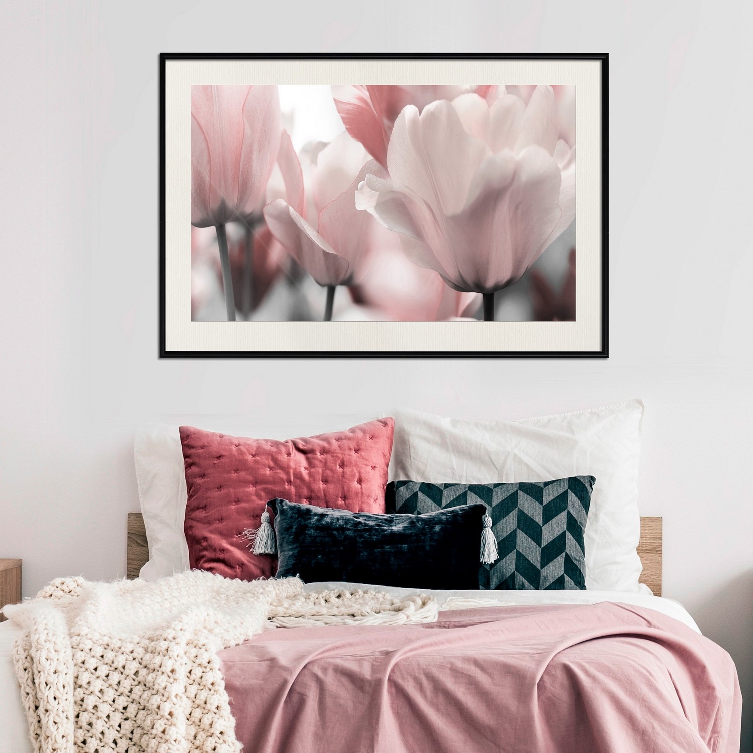 Affisch - Fabulous Tulips [Poster] 60x40 Svart ram med passepartout, 60x40 cm