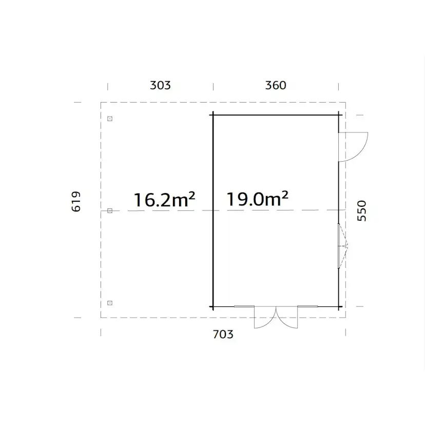 Stuga Palmako Irene 36,5 m2