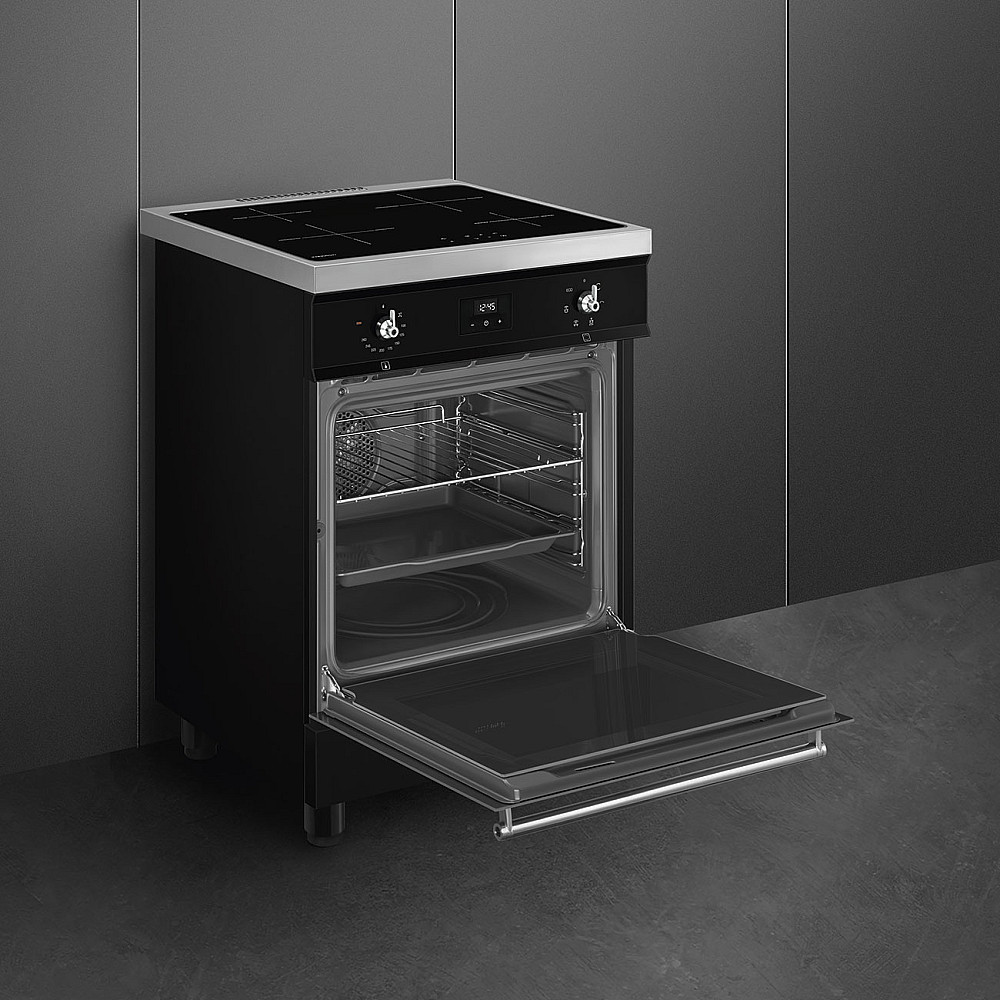 Induktionsspis Smeg C6IMMBT2 Svart Spis med Induktionshäll