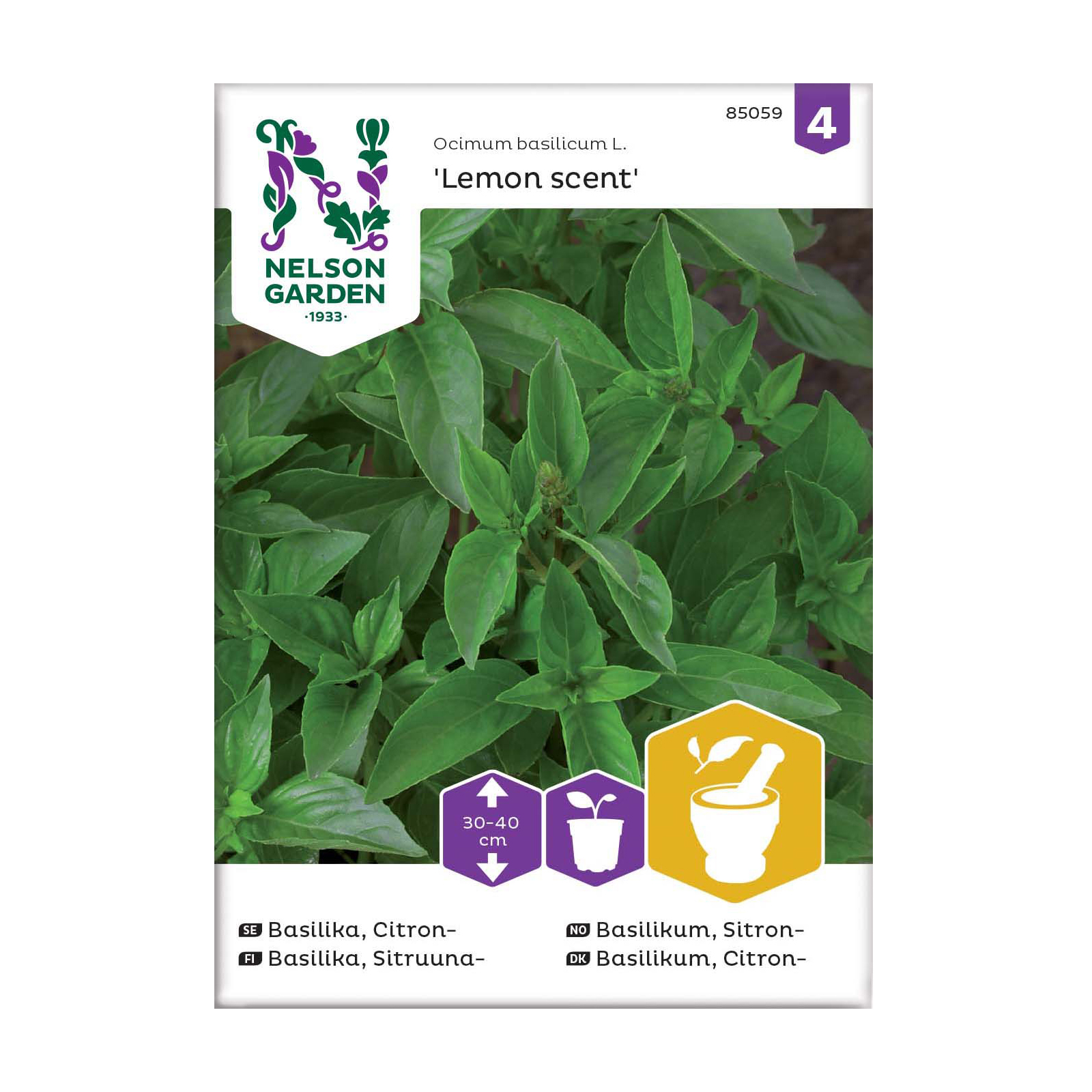 Frö Citronbasilika Nelson Garden Lemon Scent