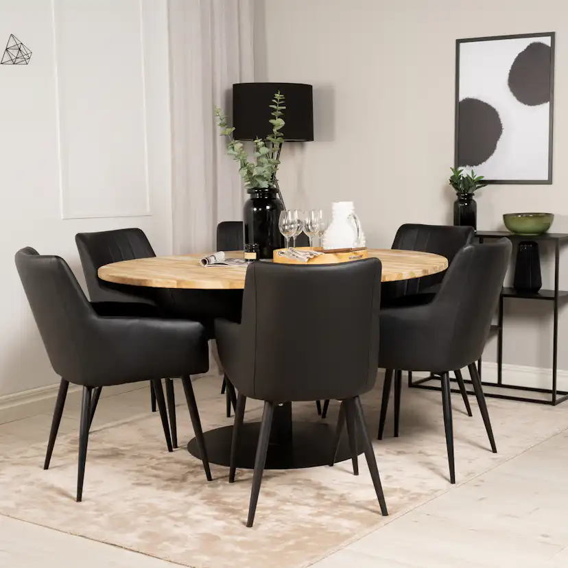 Matgrupp Venture Home Cornelia med 6 Corina Stolar Rund