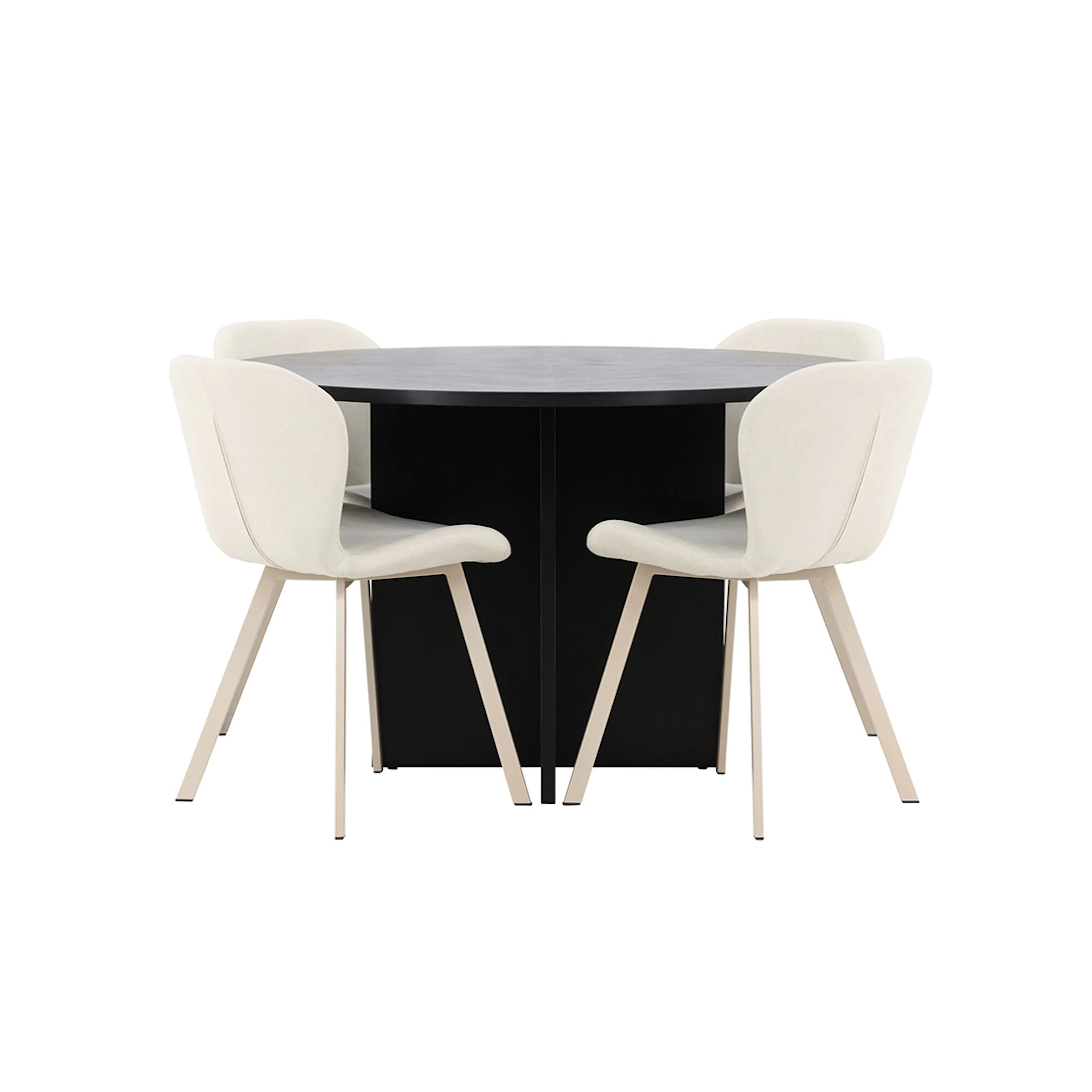 Matgrupp Venture Home Strada Ø120 cm med 4st Lilja Matstolar