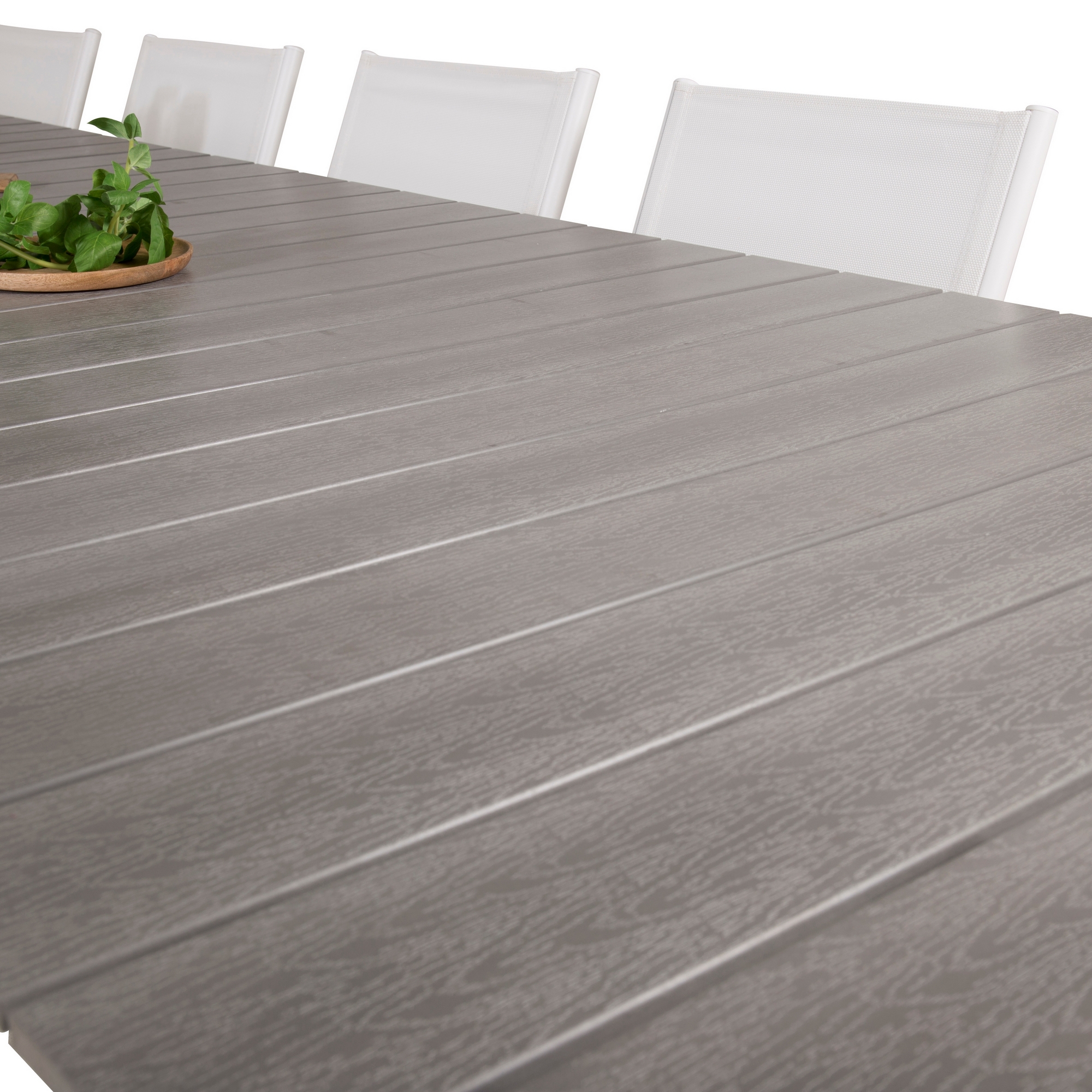 Levels Dining Table 224/324*100 - White Alu / Grey Aintwood Vit/Grå