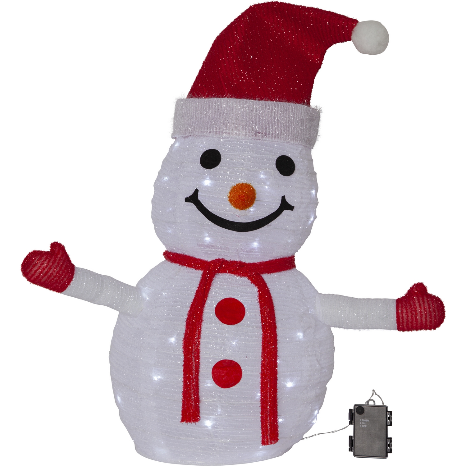 Dekorationsfigur Star Trading Tecid Snögubbe 70 cm