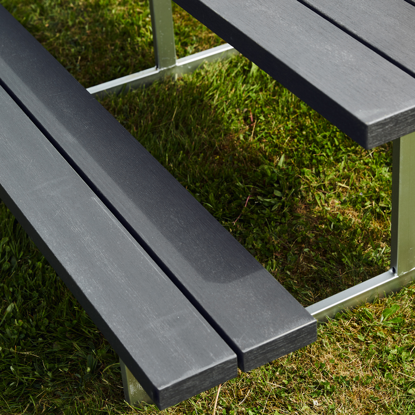 Picknickbord Hortus Nonwood Antracit Galvaniserad Ram Hel