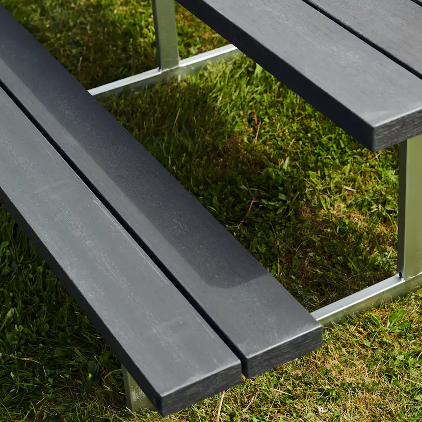 Picknickbord Hortus Nonwood Antracit Galvaniserad Ram Hel