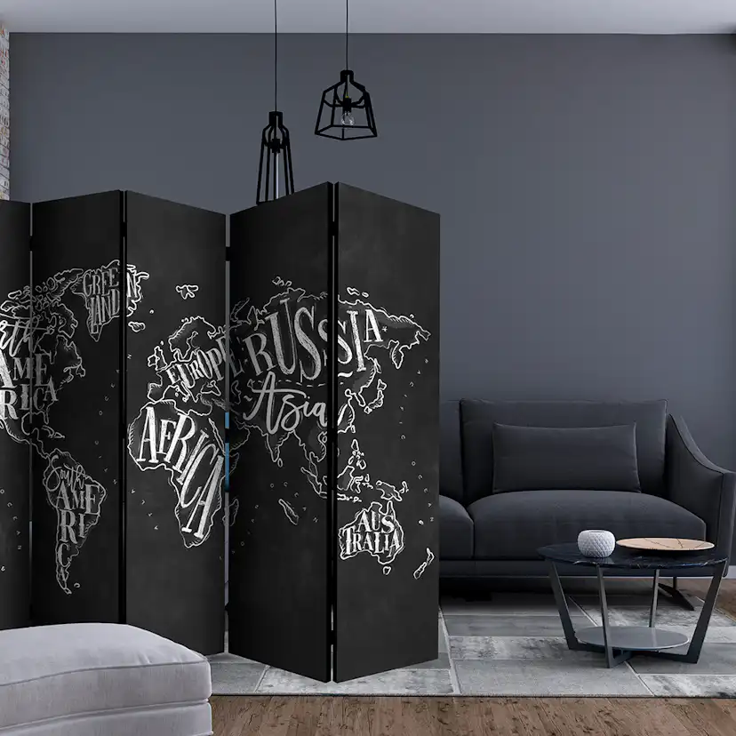 Rumsavdelare Arkiio Retro Continents Black II 225x172 cm