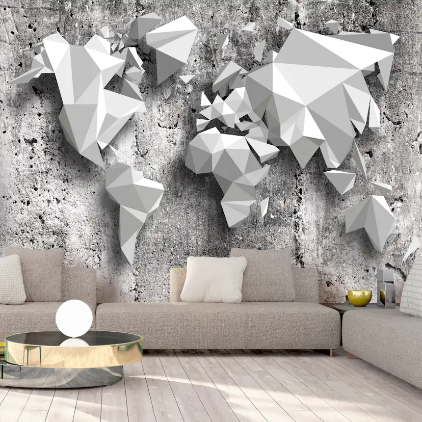 Fototapet Arkiio Självhäftande World Map Origami
