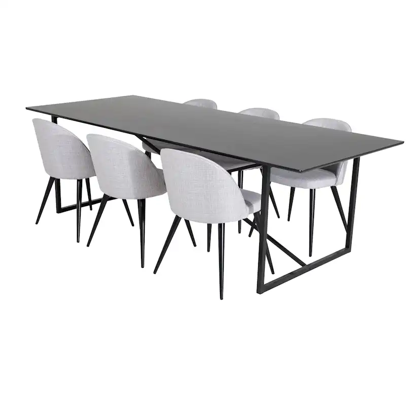 Matgrupp Venture Home Palaba med 6 Valentina Stolar Polyestertyg