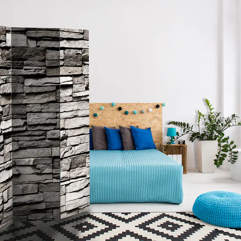 Rumsavdelare Skärmvägg Arkiio Stony Facade 135x172 cm
