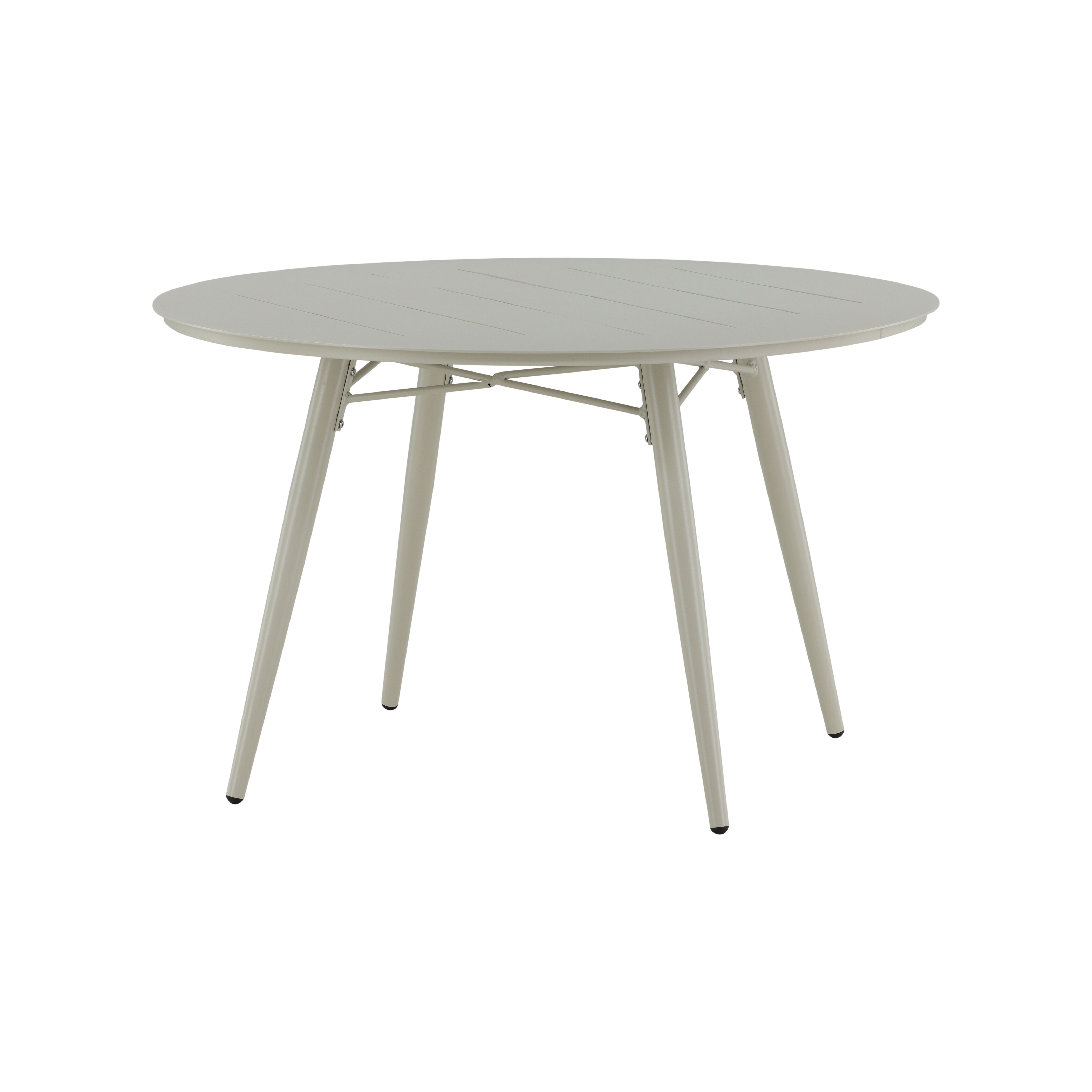Utebord Venture Home Lina Ø120 cm Matbord i Trä & Aluminium, Beige