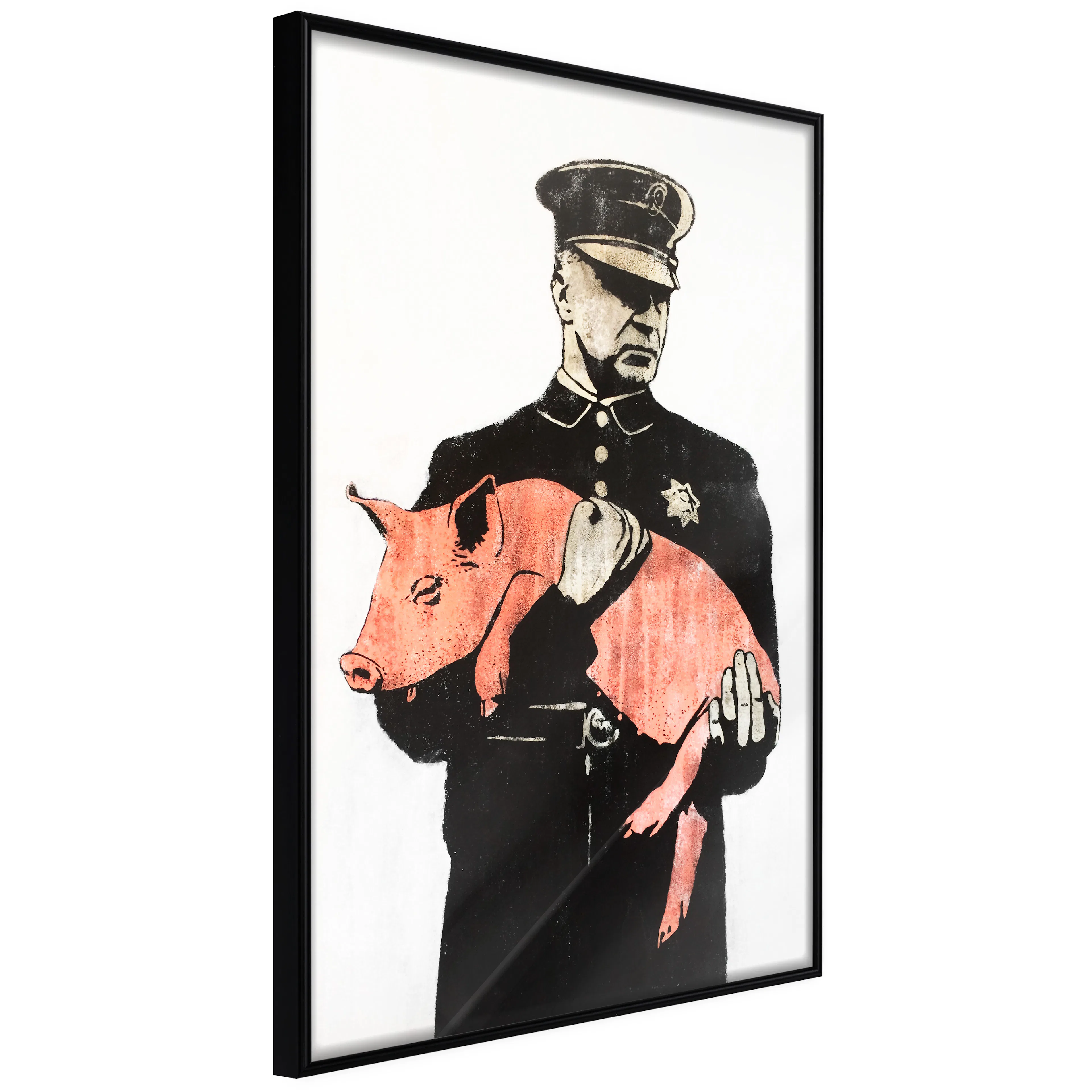 Affisch - Police Pig [Poster] 20x30 Svart ram, 20x30 cm