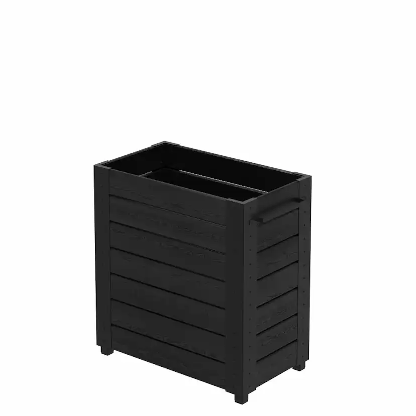 Blomlåda med Fötter PLUS Cubic Svart 87 x 50 x 92 cm