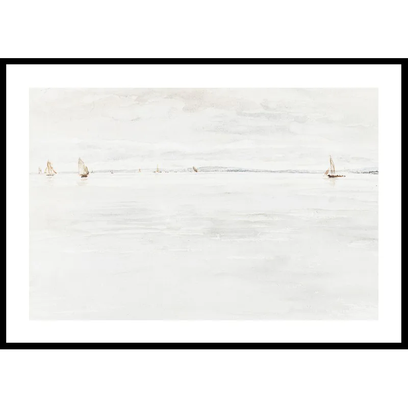 Poster Gallerix Sailboats On Southampton River By John Linnell