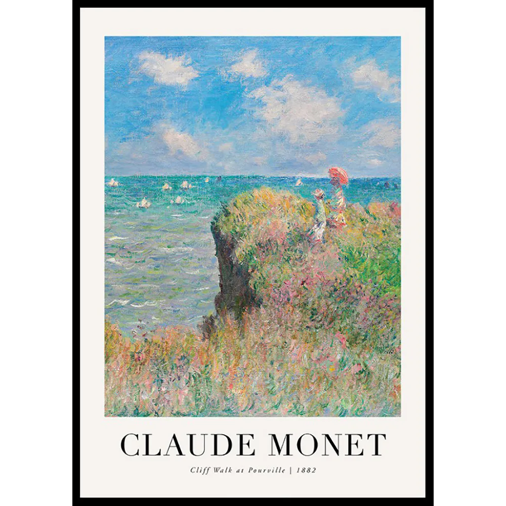 Poster Gallerix Cliff Walk At Pourville 1882 By Claude Monet