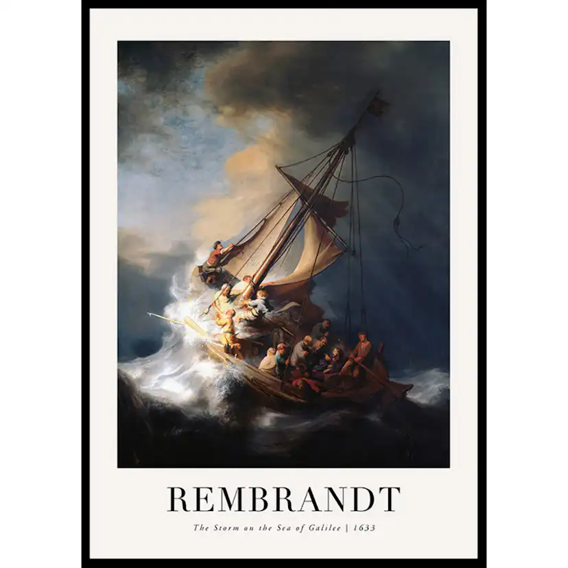 Poster Gallerix The Storm On The Sea Of Galilee By Rembrandt