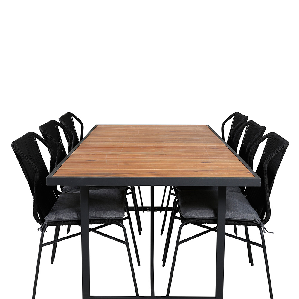 Matgrupp Venture Home King med 6 Julle Stapelbara Matstolar