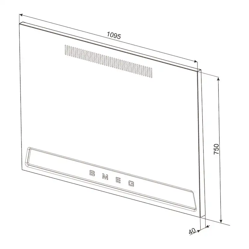 Stänkskydd Smeg KIT1TR41N för Spis