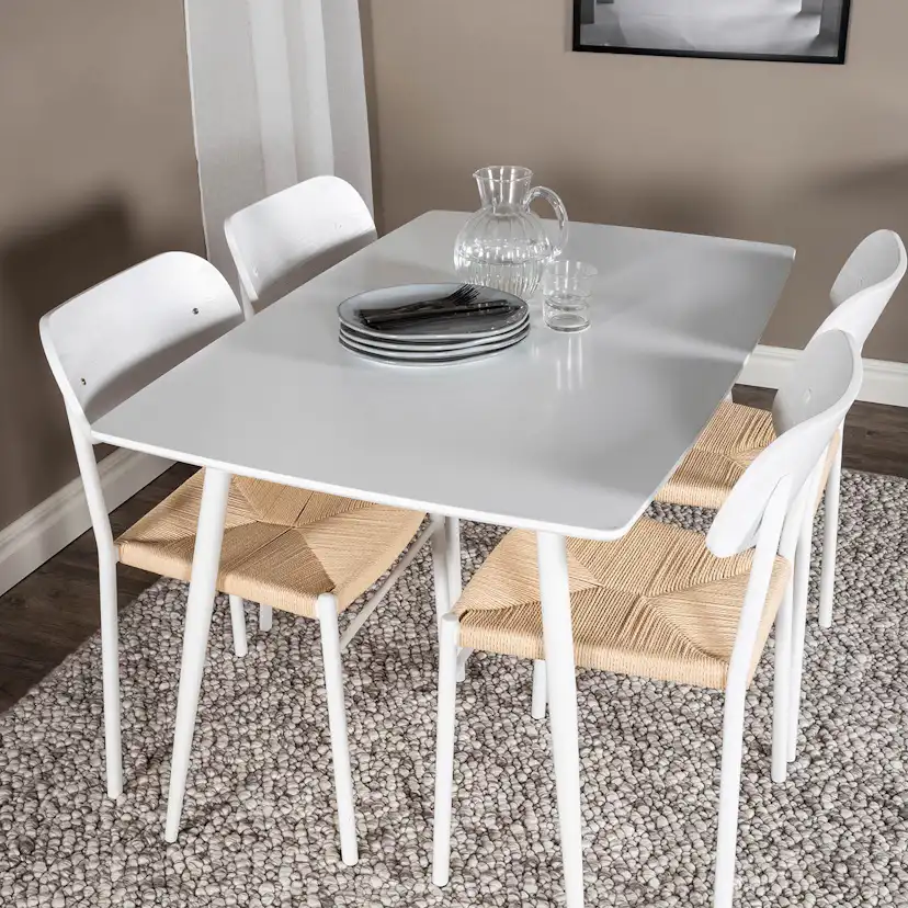 Matgrupp Venture Home Pobbie med 4 Peggy Stolar Vit