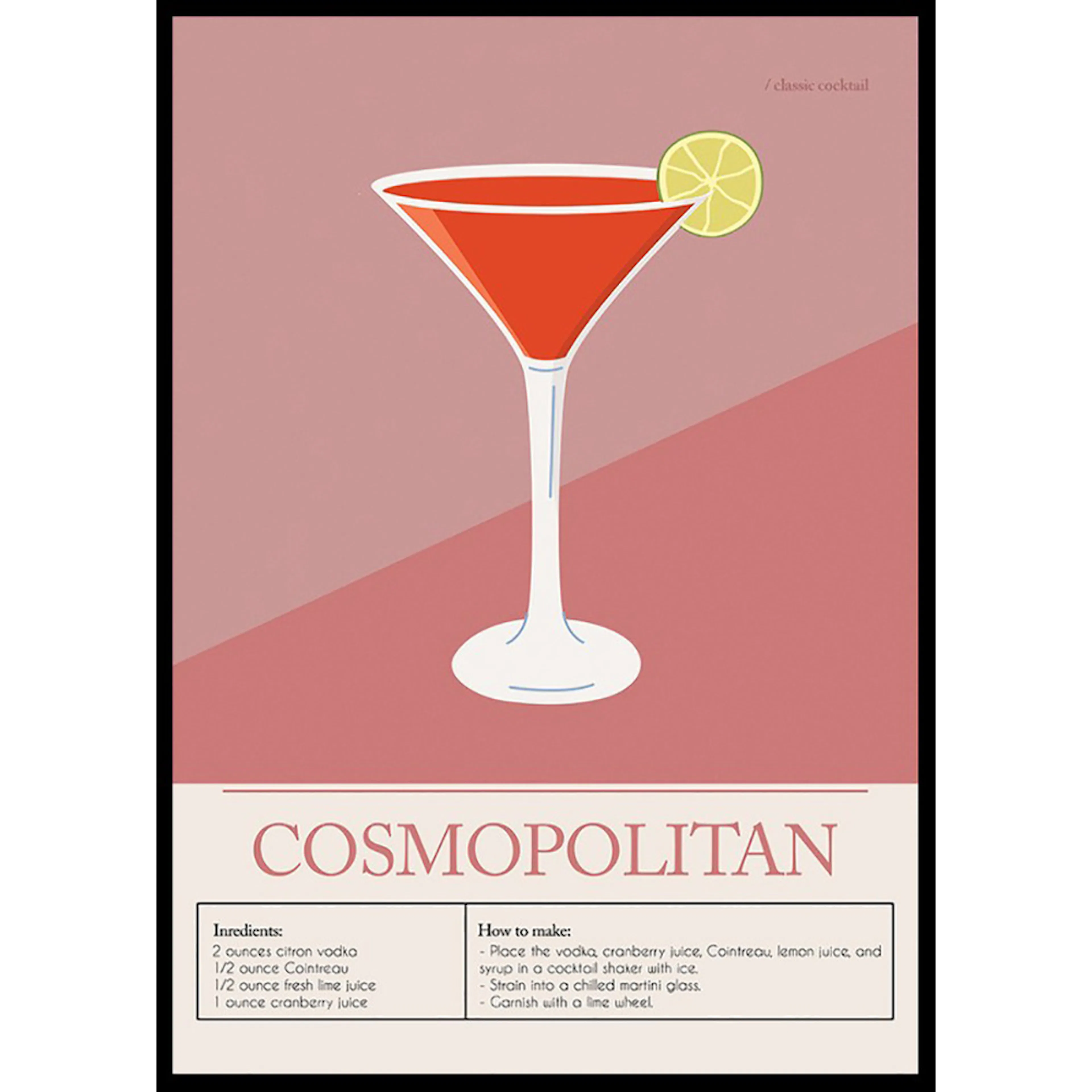 Poster Gallerix Cosmopolitan Cocktail