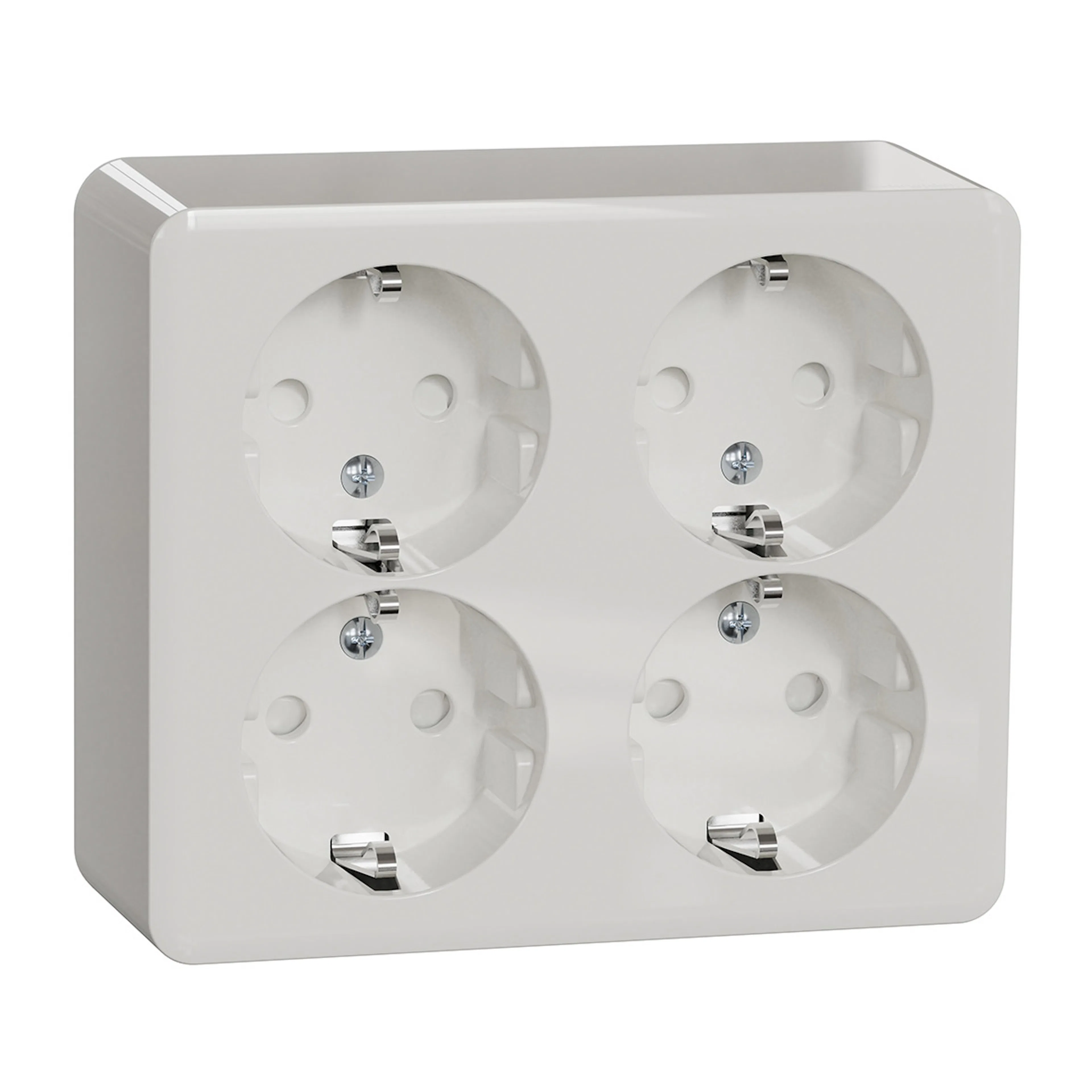 Vägguttag Schneider Electric Exxact 4-vägs