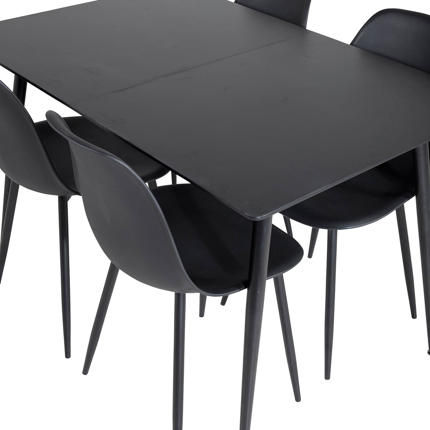 Matgrupp Venture Home Silvia med Iläggsskiva och 4 Pop Stolar