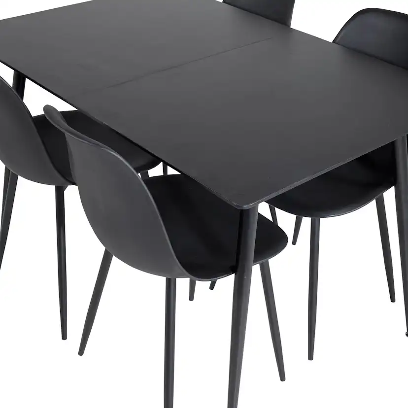 Matgrupp Venture Home Silvia med Iläggsskiva och 4 Pop Stolar