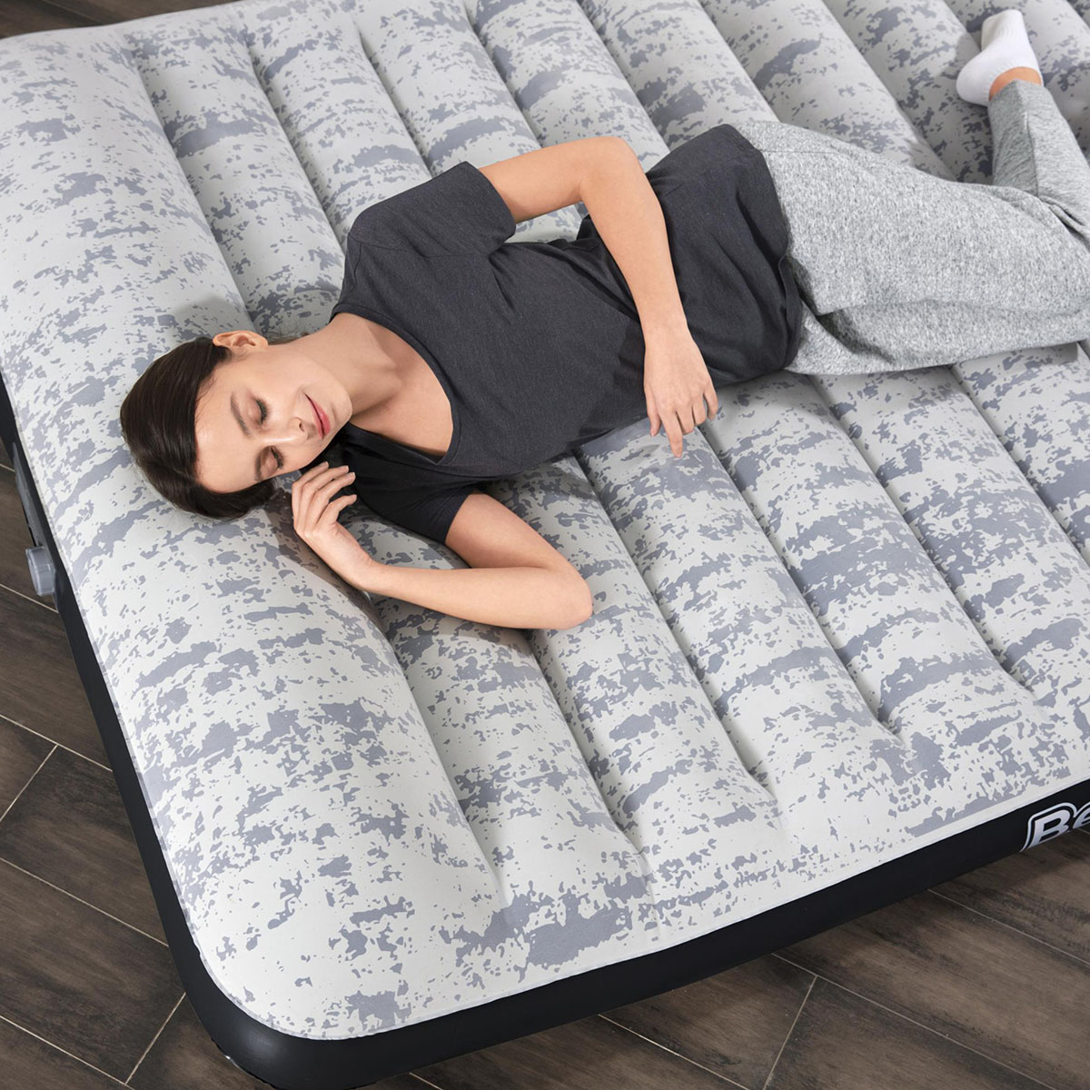 Uppblåsbar Madrass Bestway Tritech Airbed Queen Fashion Flock