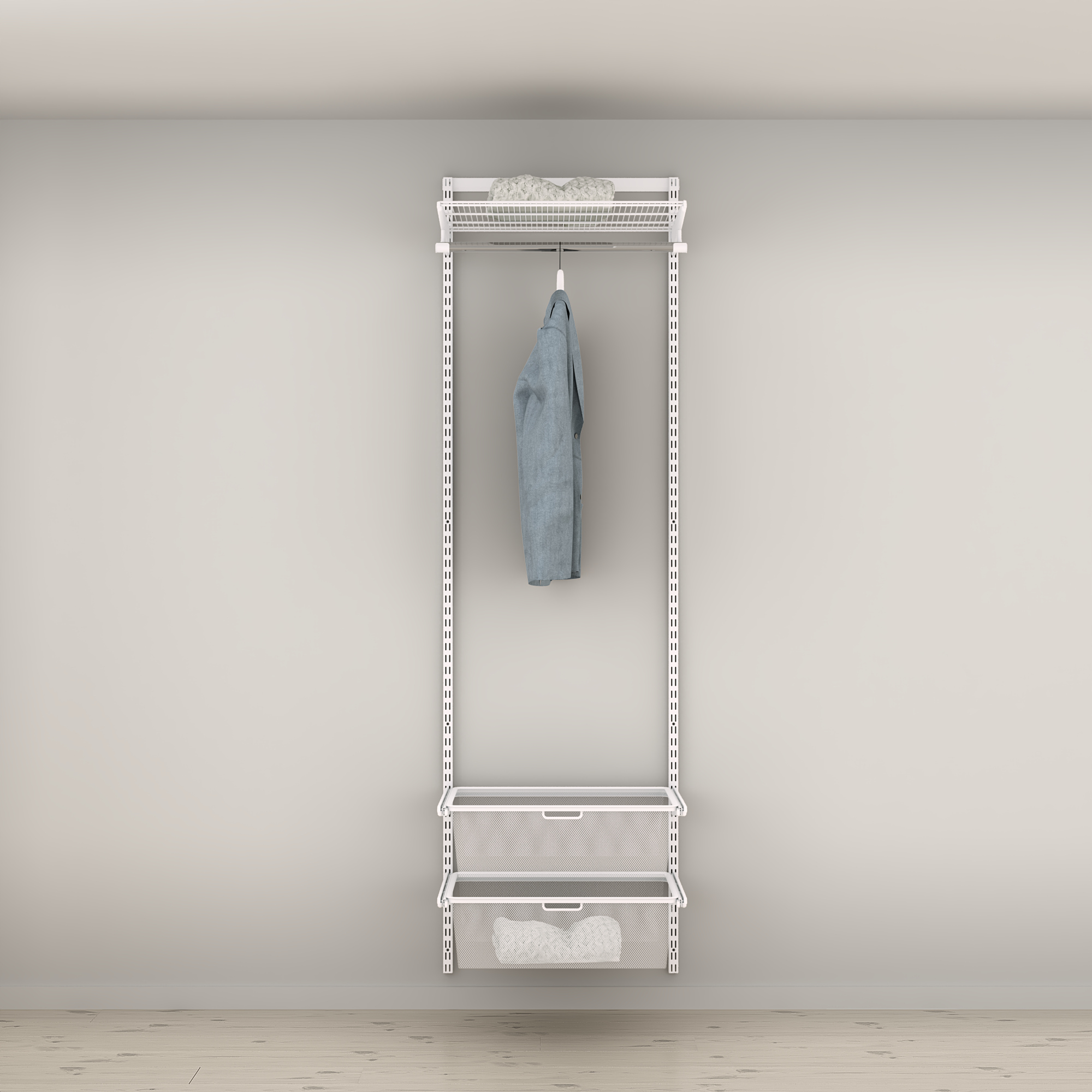 Garderobslösning Elfa Ready Solution Classic 13 64 cm Vit