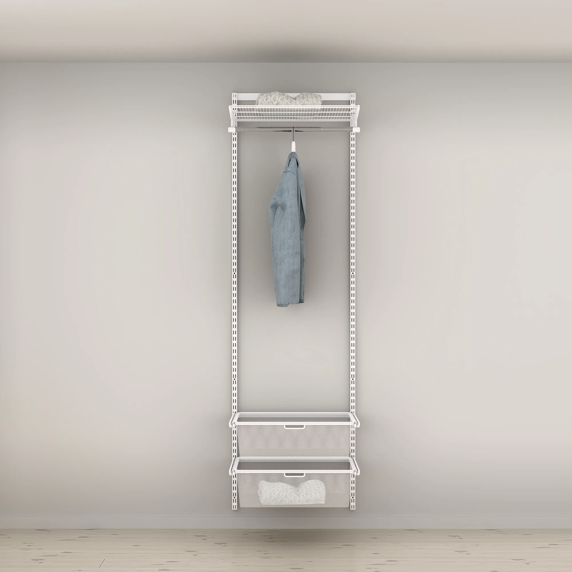 Garderobslösning Elfa Ready Solution Classic 13 64 cm Vit