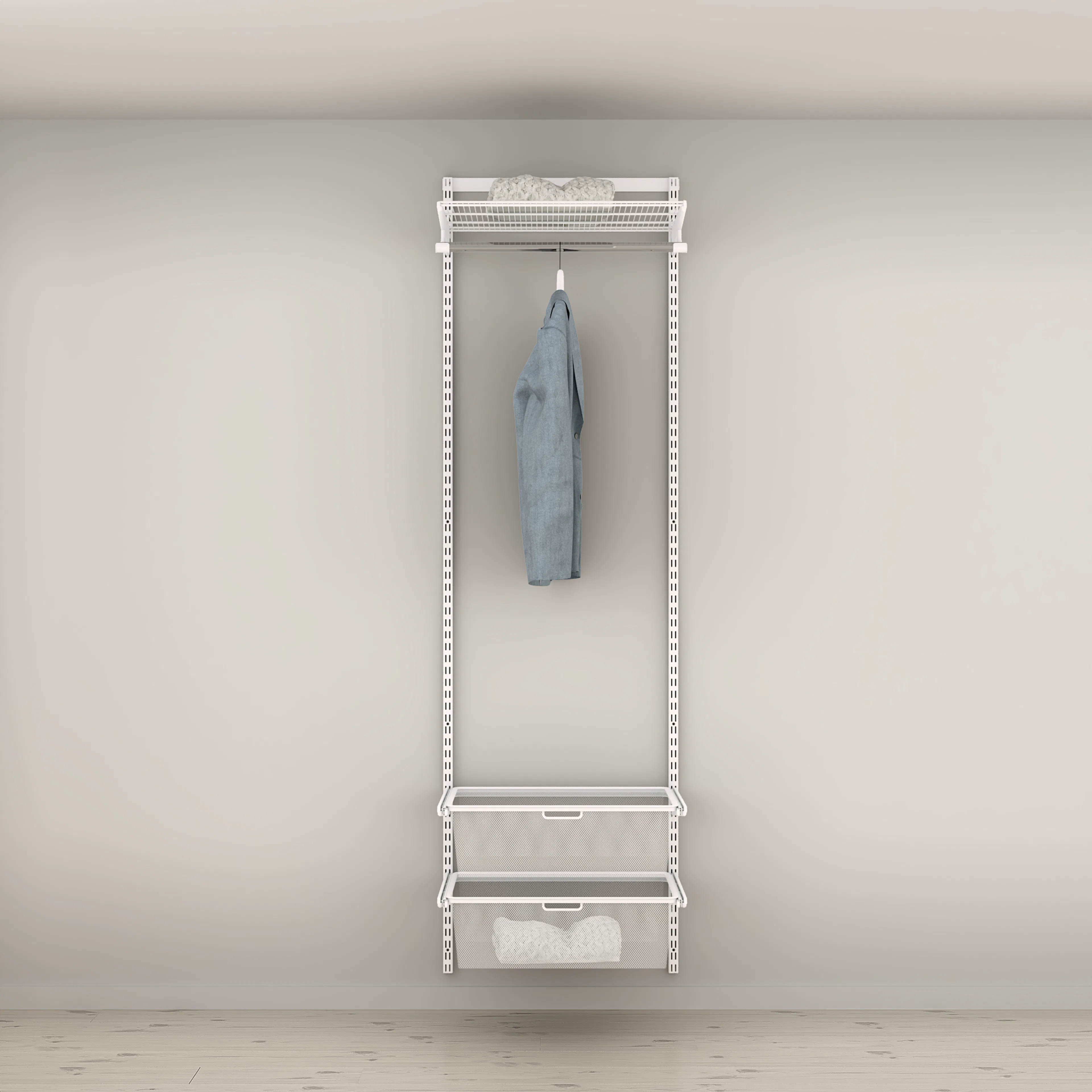 Garderobslösning Elfa Ready Solution Classic 13 64 cm Vit