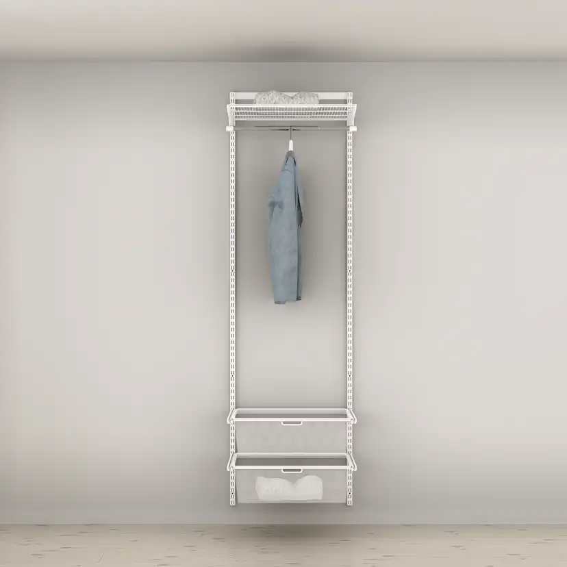 Garderobslösning Elfa Ready Solution Classic 13 64 cm Vit