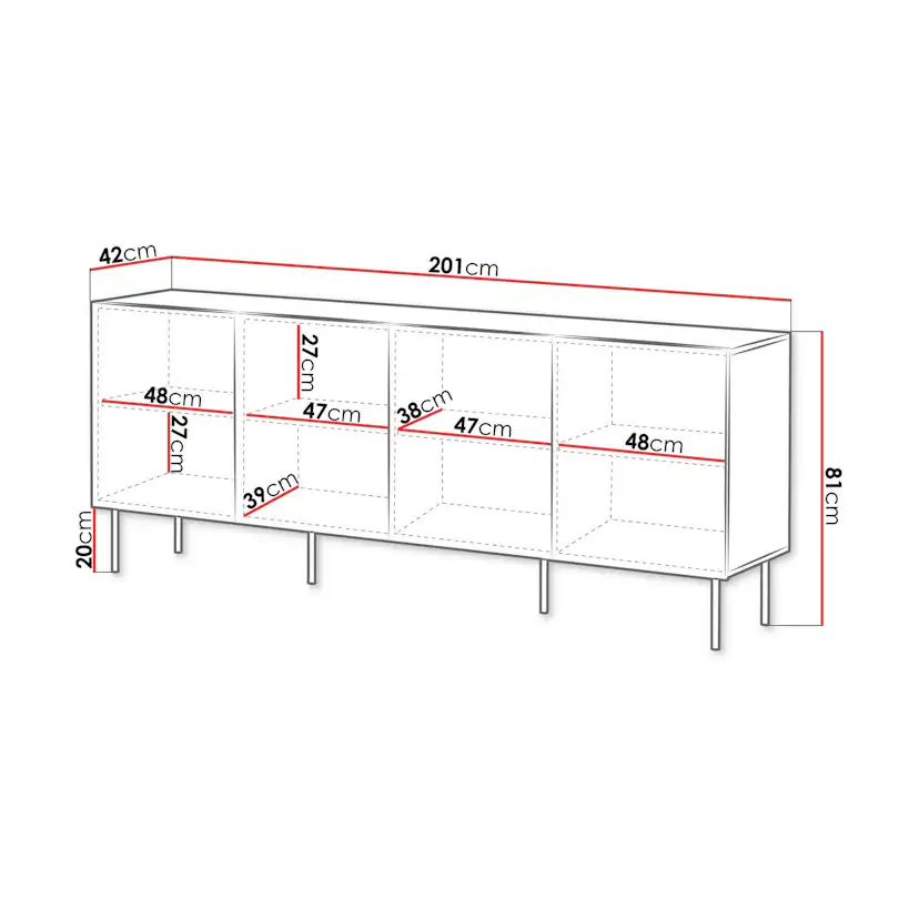 Sideboard Scandinavian Choice Hammarstrand 201cm