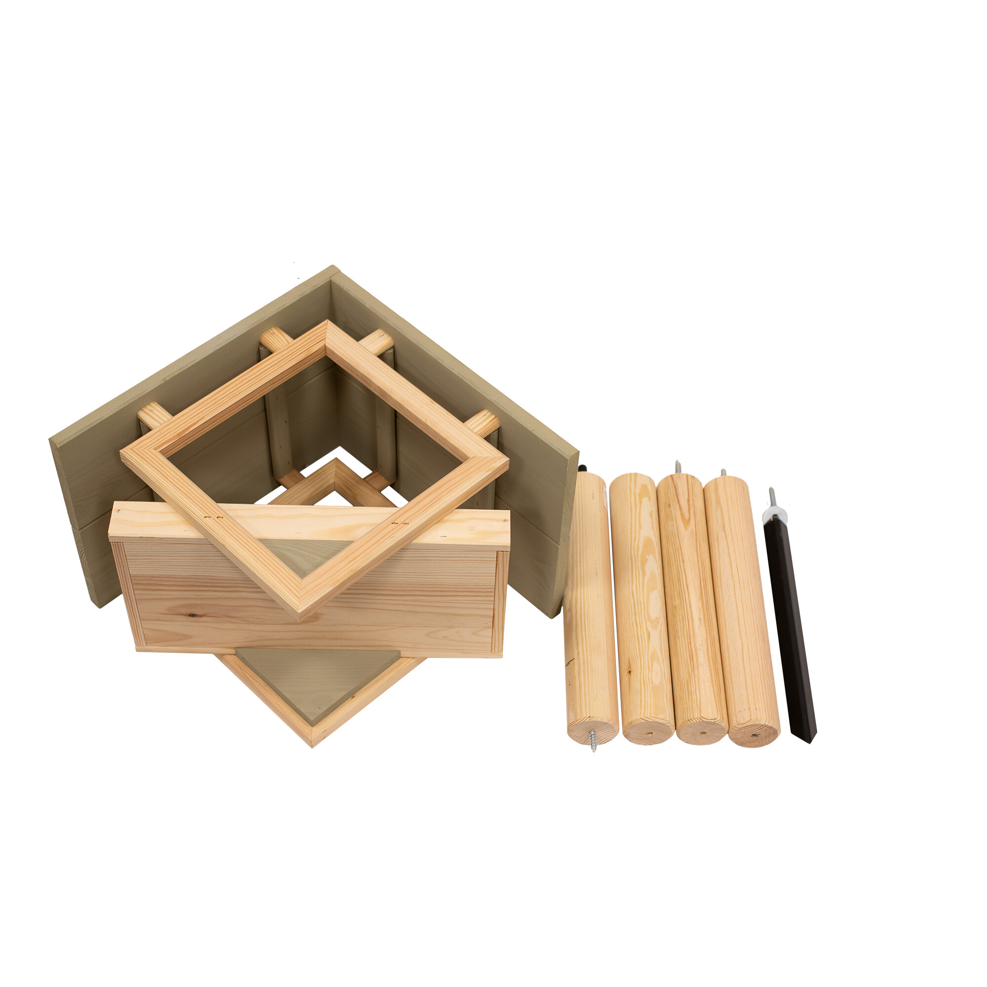 Fågelmatare Hortus Furu Olivgrön Med Stativ