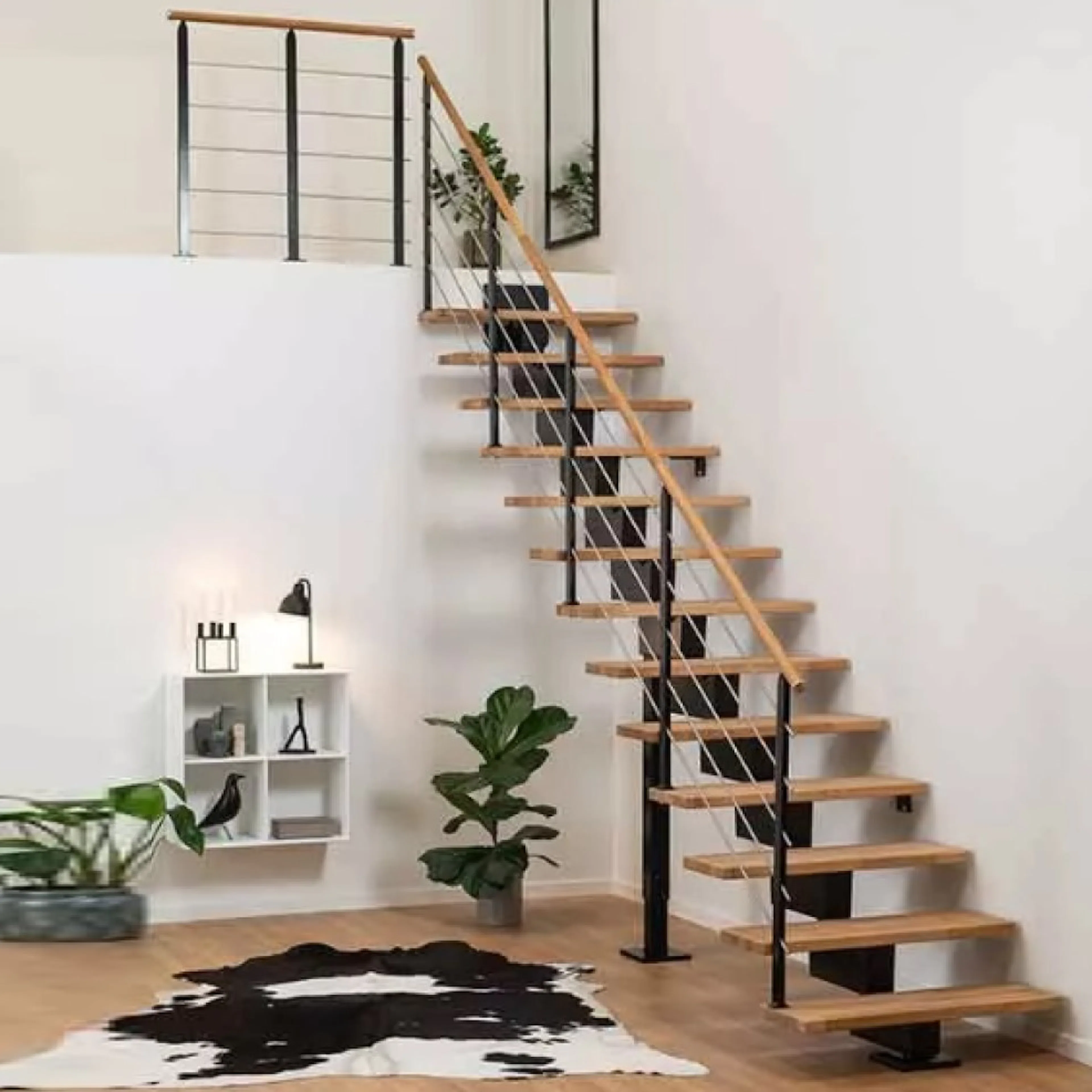 DUBAI ek oljad rak 9005 DESIGN 14T 90W Svart, Max Takhöjd: 2550-3150 mm, Min Öppningsmått: 900-2550 mm, Antal Steg: 14 st